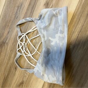Lululemon Athletica Light Gray Strappy Sports Bra